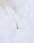 Medium Pave Diamond Cross on Paperclip Chain 14K Yellow Gold