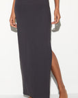 Raquel Rib Maxi Skirt - Ash
