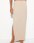 Raquel Rib Maxi Skirt - Palo Santo