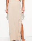 Raquel Rib Maxi Skirt - Palo Santo
