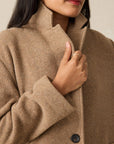 Atlantic Knit Coat - Cappuccino