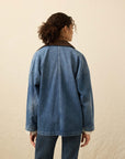Sunwashed Denim Barn Jacket Dusk Stripe Wash