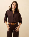 Sunfair Denim Shirt Chocolate Brown
