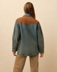 Ridge Back Denim Suede Jacket