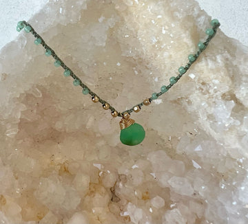 Chrysoprase Rope Necklace