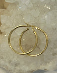 Classic Round Tube Hoop 14K Yellow Gold