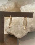 Classic Round Tube Hoop 14K Yellow Gold