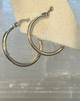 Thin 14K Gold Medium (3/4 Round) Hoop With Hinge Back