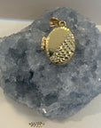 Oval Gold Engraved Locket