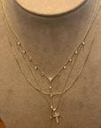 Diamond Bezel Station Lariat Necklace