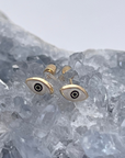 Sasha Earrings | 14k Gold Evil Eye studs