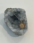 14k Yellow Gold St. Christopher Large Coin Necklace