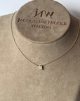 Giselle Necklace - Emerald Cut Bezel Diamond Necklace