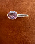 Sterling Silver Amethyst Modern Square Band Ring