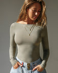 Boatneck Long Sleeve Sage