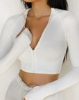 Crop Zip Long Sleeve