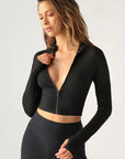 Crop Zip Long Sleeve