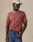 Sunwashed Regenerative Pocket Tee - Copper Red