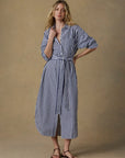 Coastal Poplin Rio Shirt Dress - Seaside Stripe
