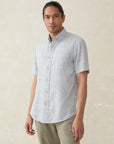 Short-Sleeve Breeze Shirt - Sky Blue Frond