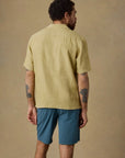 Short-Sleeve Embroidered Shirt - Island Wheat