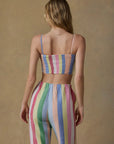 Laguna Linen Bandeau Top - Sunbeam Stripe