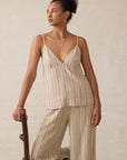 Rivera Linen Pant - Drifwood Stripe