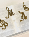 Cursive Gold Single Letter Pendant Necklace