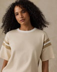 Sport Jersey Throwback Tee - Summer Sand Varsity