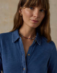 Sunwashed Knit Shirt - Medium Indigo Wash