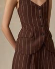 Sun Strider Linen Milo Vest - Harbor Line Stripe