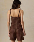 Sun Strider Linen Milo Vest - Harbor Line Stripe