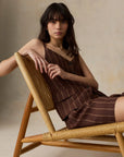 Sun Strider Linen Milo Vest - Harbor Line Stripe