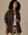 Laguna Linen Relaxed Shirt - Demitasse