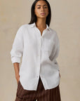 Laguna Linen Relaxed Shirt - White