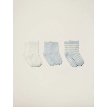 CozyChic Lite Infant Sock Set - Blue/Pearl