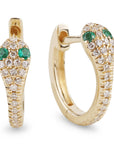 14k Diamond Snake Huggies