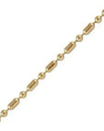 Bar and Ball Chain | Silver Plated Gold 16 in