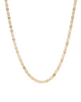 Flat Oval Disc Chain | Silver Plated Gold 16 in