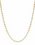 Plated 14k Gold Disc Chain Necklace | 16 inch chain