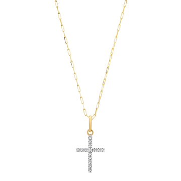 Pave Diamond Cross Necklace