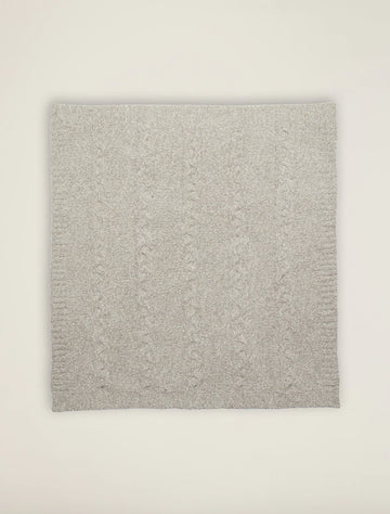 CozyChic Heathered Cable Baby Blanket