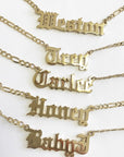 Goth Nameplate Necklace
