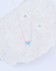 Turquoise Heart with Pave Diamond Halo