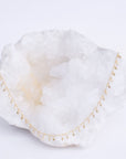 Golden Bead Dangle Necklace