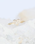 14k Gold Pavé Heart Ring