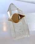 14K Oval Signet Ring