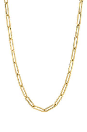 14K Gold Paperclip Chain No Pendant Chain Only