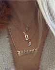 Goth Nameplate Necklace