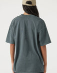 Oversized Crew Tee w/ Logo - Evergreen Cotton
